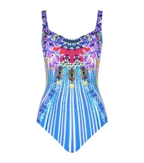 Costum baie complet clasic multicolor