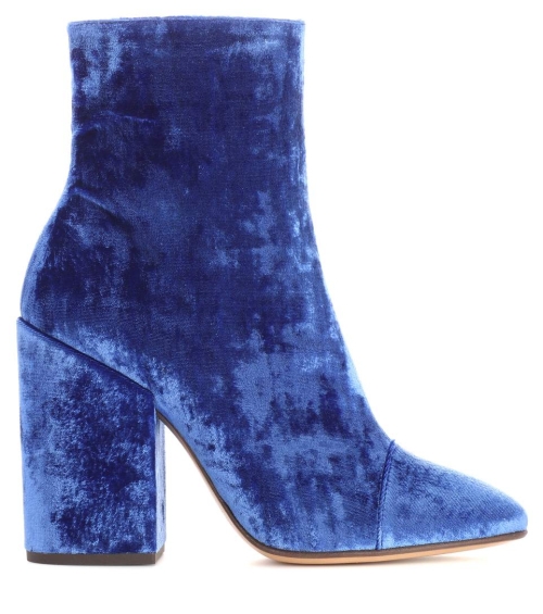 Velvet boots royal blue